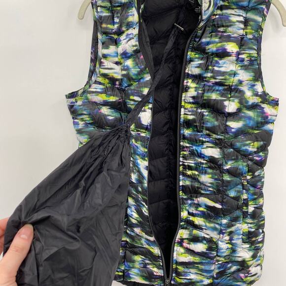 Tangerine Duck Down Puffer Vest Lightweight Packable Printed Size Small NWOT - Picture 6 of 9